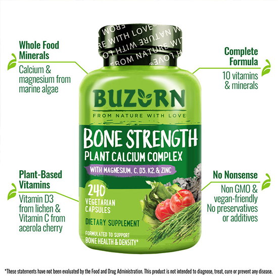 Buzorn Calcium Supplement for Bone Strength