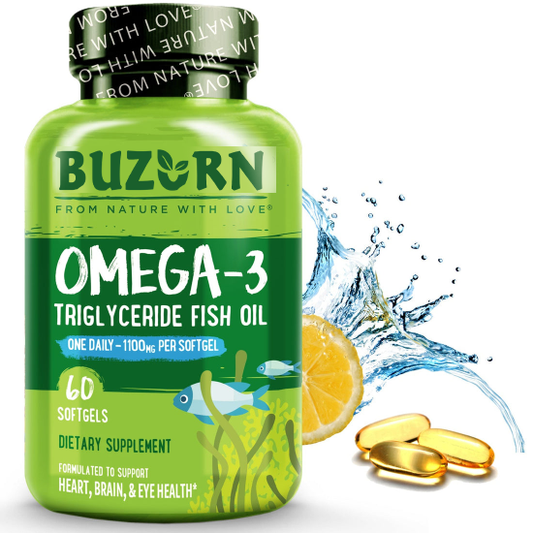 Buzorn Omega-3 Fish Oil Supplement with Triglyceride Omega-3
