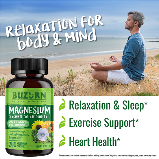 Plant-Buzorn Based Magnesium Glycinate Complex Supplement