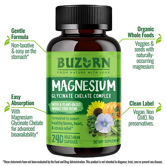 Plant-Buzorn Based Magnesium Glycinate Complex Supplement