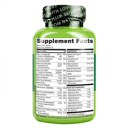 Buzorn One Daily Multivitamin for Women Over 50 - Vegan Friendly, Plant-Based, Whole Food Vitamin